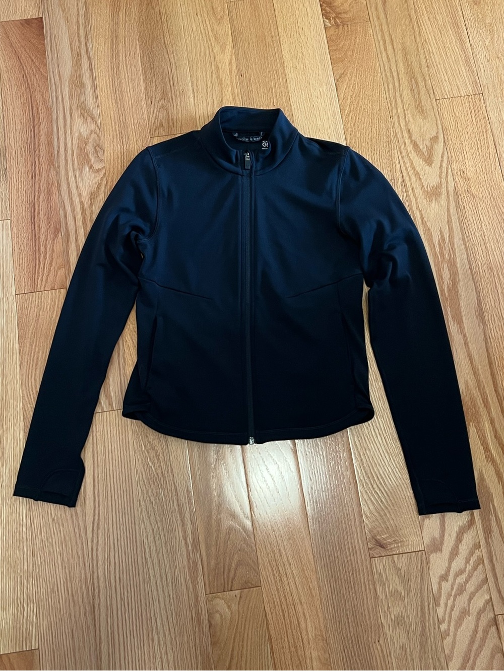 Athleta girl Black Full-Zip Chit Chat Top / Jacket